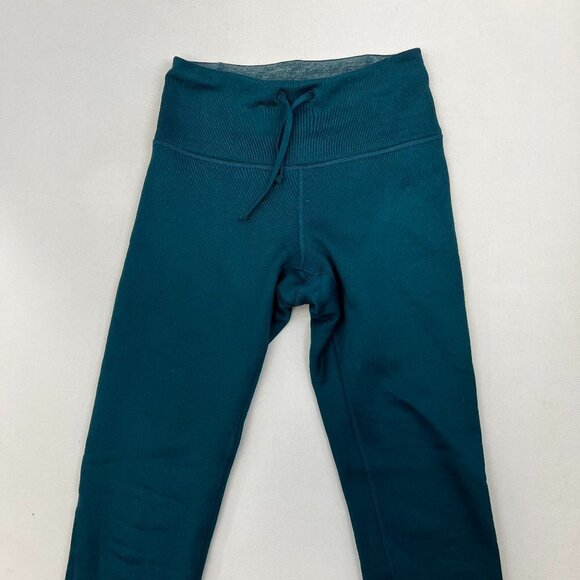 Old Navy Womens Go-Dry Teal Drawstring Waist Activewear Ankle Leggings Size XS - Picture 3 of 9